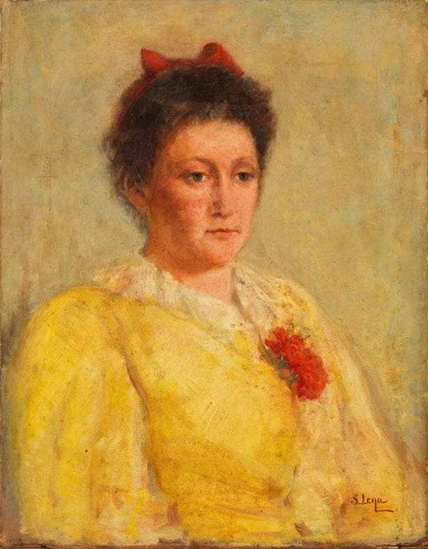 The red carnation by Silvestro Lega — Oil Painting Reproduction