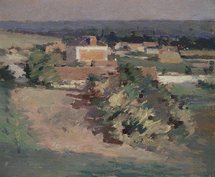 The Red House by Theodore Robinson — Oil Painting Reproduction
