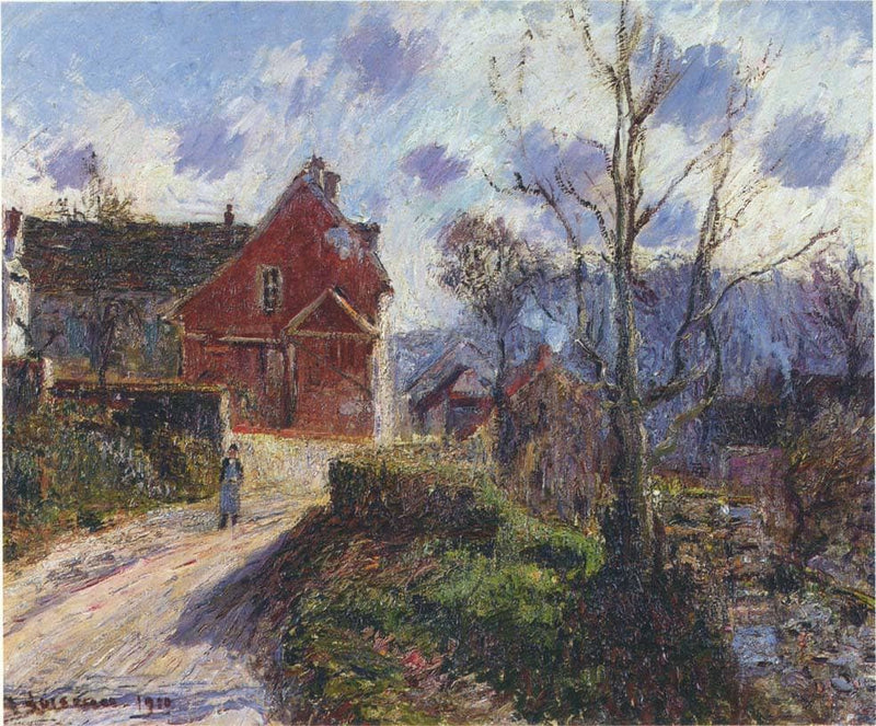 The red painted house by Gustave Loiseau — Oil Painting Reproduction