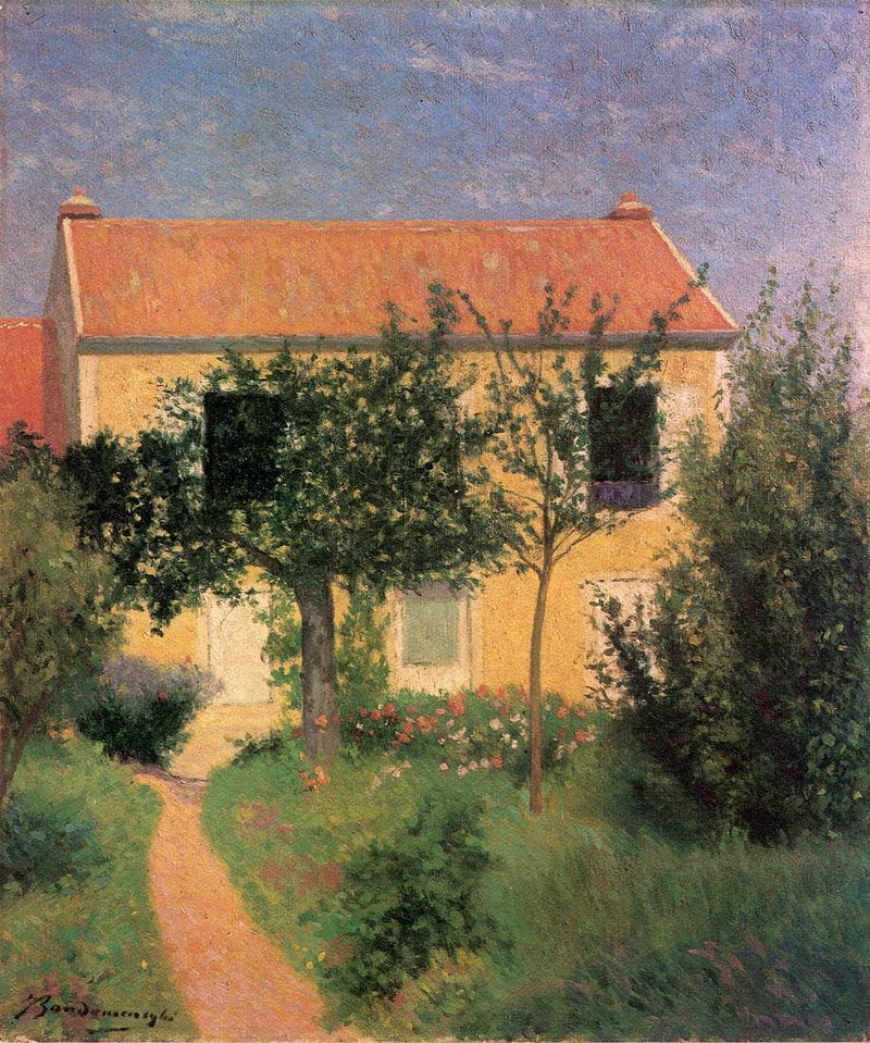The Red Roof by Federico Zandomeneghi — Oil Painting Reproduction