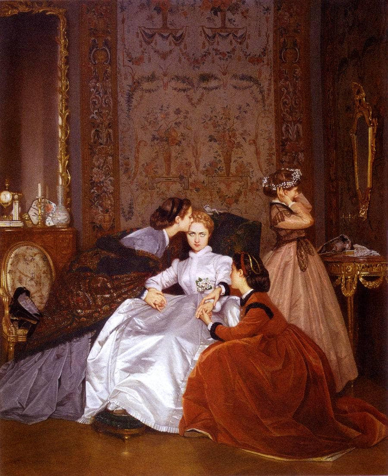 The reluctant bride by Auguste Toulmouche — Oil Painting Reproduction