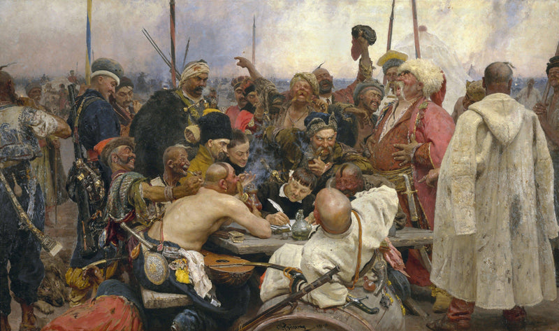 The Reply of the Zaporozhian Cossacks to Sultan Mehmed IV by Ilya Repin — Oil Painting Reproduction
