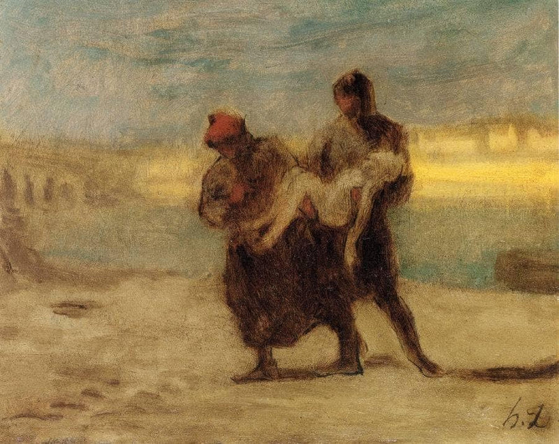 The Rescue by Honore Daumier — Oil Painting Reproduction