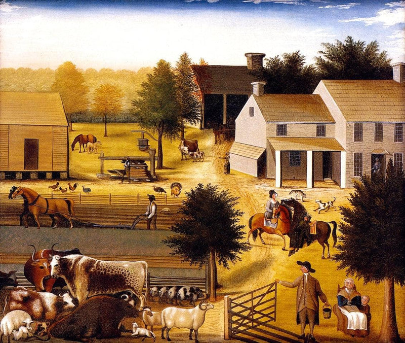 The Residence of David Twining 1787 by Edward Hicks — Oil Painting Reproduction