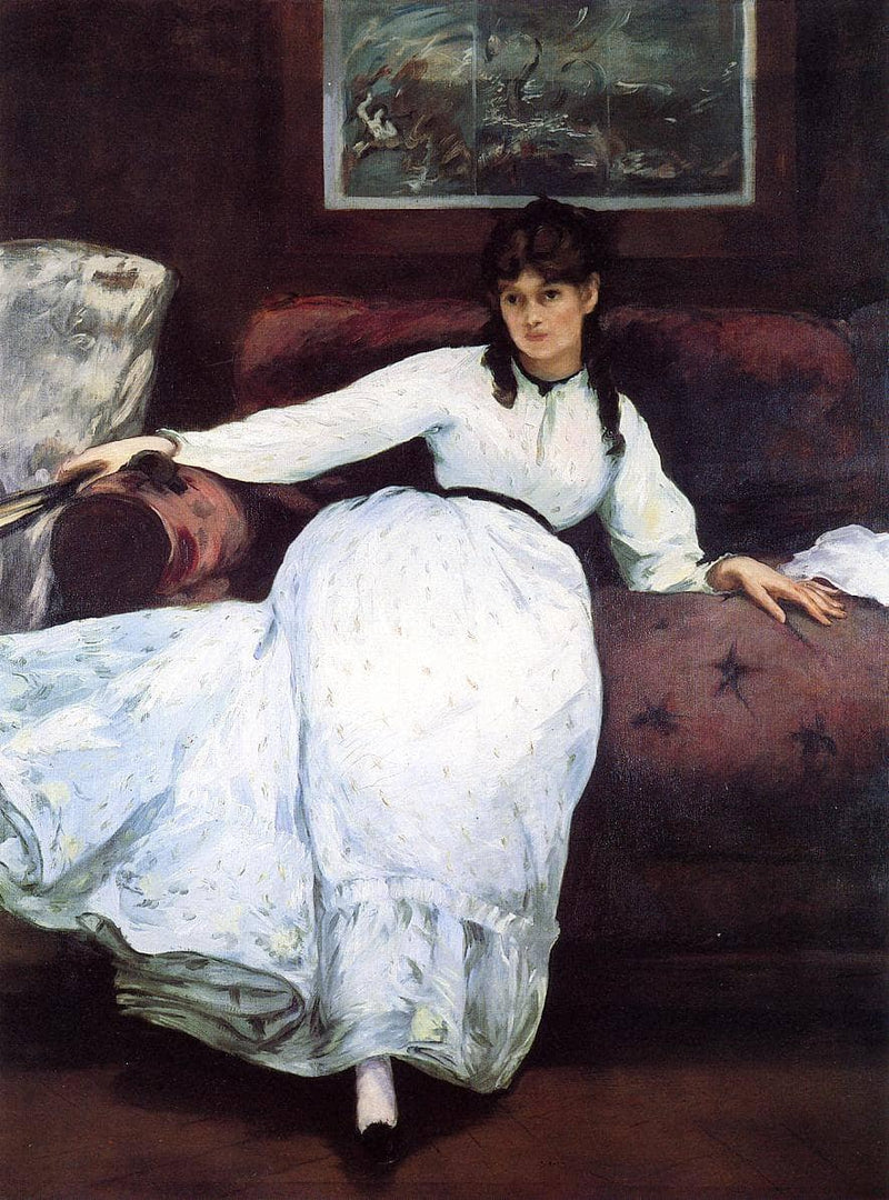 The Rest, portrait of Berthe Morisot by Edouard Manet — Oil Painting Reproduction