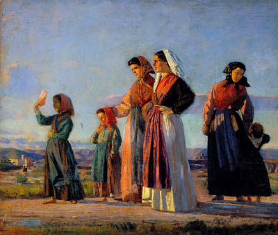 The return from mass in entryway