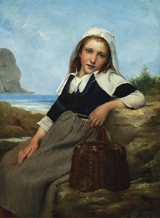 The return from the fishing by Charles Victor Thirion — Oil Painting Reproduction