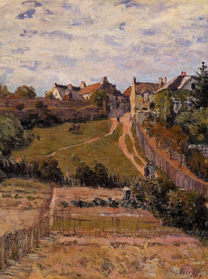 The Rising Path by Alfred Sisley — Oil Painting Reproduction
