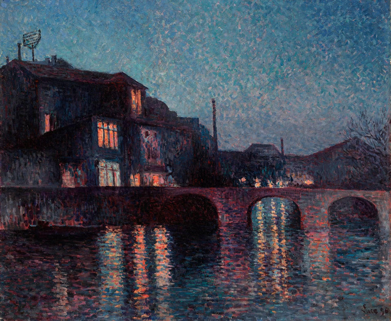 The River Sambre in Charleroi by Maximilien Luce — Oil Painting Reproduction