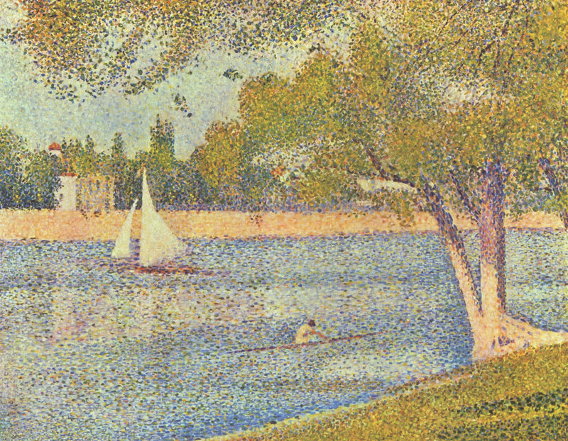 The river Seine at La Grande-Jatte by Georges Seurat — Oil Painting Reproduction