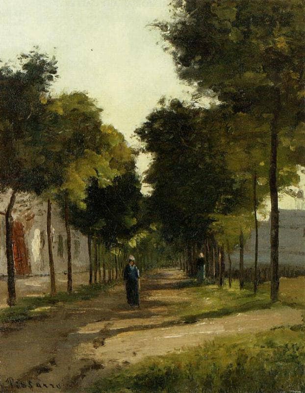 The road by Camille Pissarro — Oil Painting Reproduction