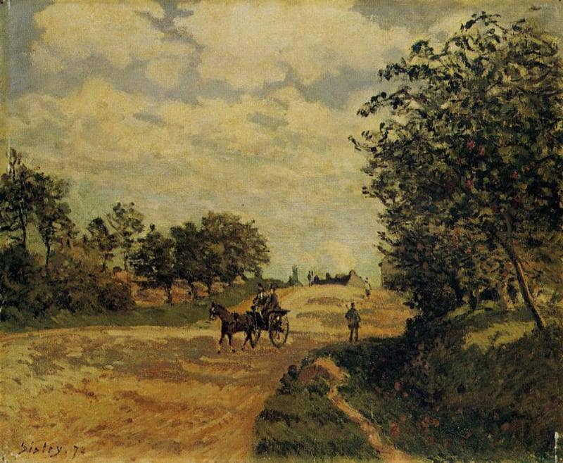 The Road from Mantes to Choisy le Roi by Alfred Sisley — Oil Painting Reproduction