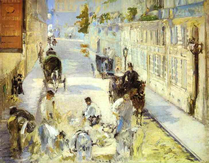 The road-menders, Rue de Berne by Edouard Manet — Oil Painting Reproduction