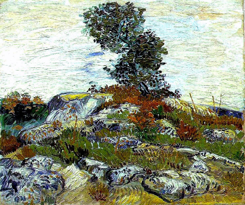 The Rocks with Oak tree by Vincent van Gogh — Oil Painting Reproduction