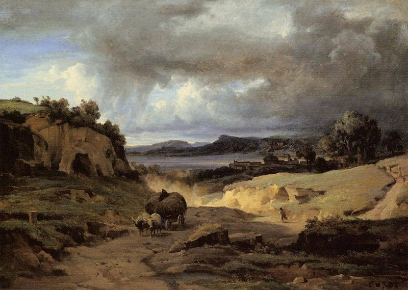 The Roman Campagna (La Cervara) by Camille Corot — Oil Painting Reproduction