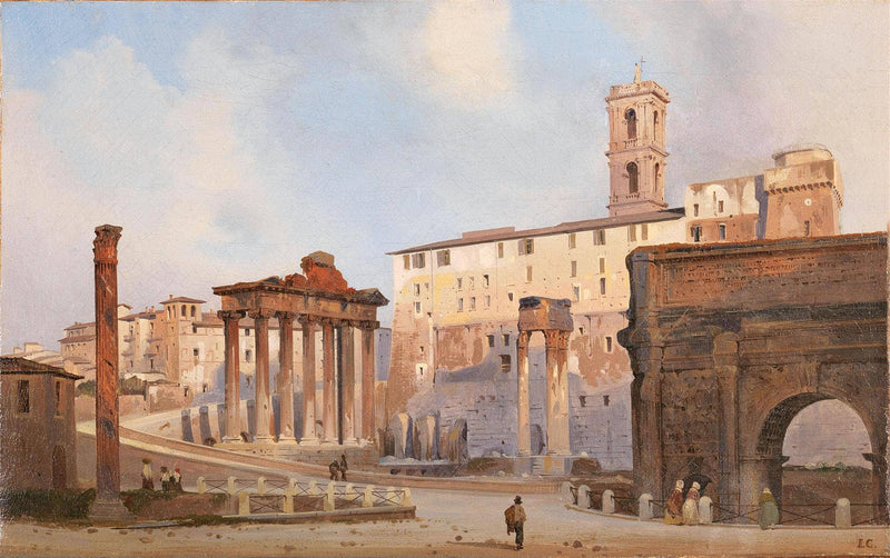 The Roman Forum by Ippolito Caffi — Oil Painting Reproduction