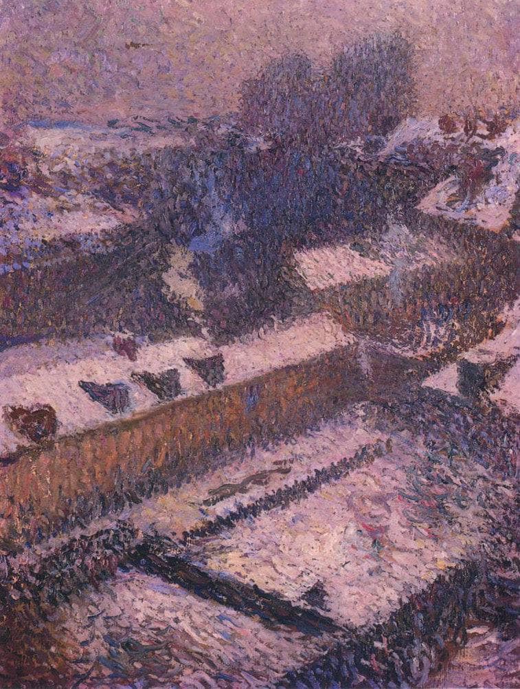 The Roofs of Paris in Snow by Henri Martin — Oil Painting Reproduction