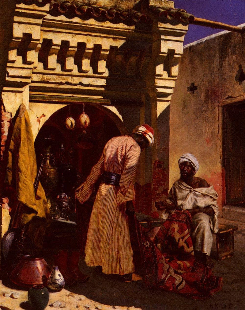 The Rug Merchant by Rudolf Ernst — Oil Painting Reproduction