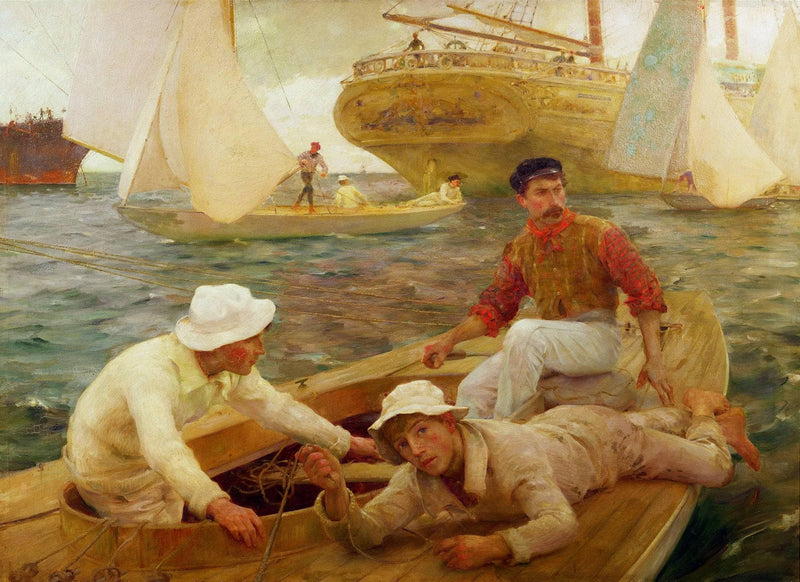 The Run Home by Henry Scott Tuke — Oil Painting Reproduction