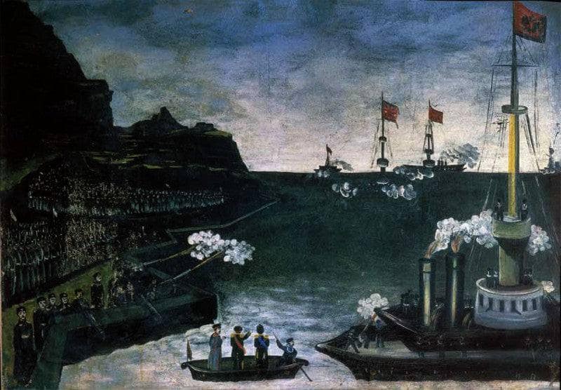 Russo-Japanese War by Niko Pirosmani — Oil Painting Reproduction