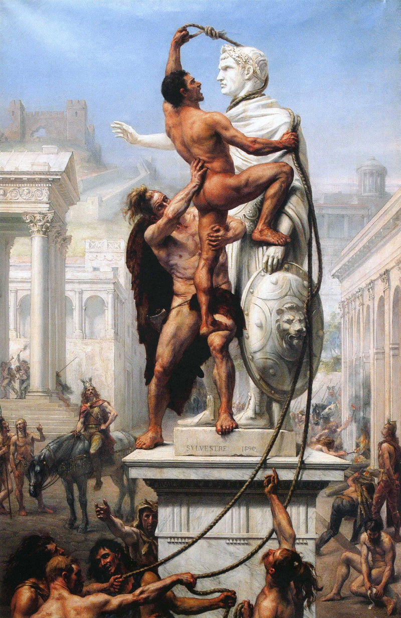 The Sack of Rome in 410 by the Vandals by Joseph-Noël Sylvestre — Oil Painting Reproduction