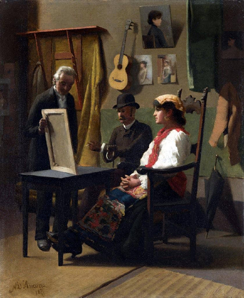 The sale of the painting by Vito d'Ancona — Oil Painting Reproduction