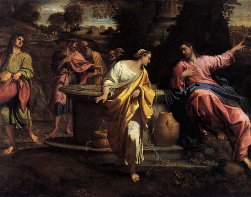 The Samaritan Woman at the Well by Annibale Carracci — Oil Painting Reproduction