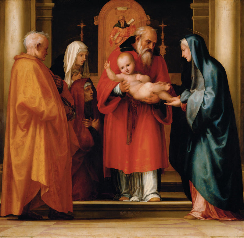 The Scene of Christ in the Temple by Fra Bartolomeo — Oil Painting Reproduction
