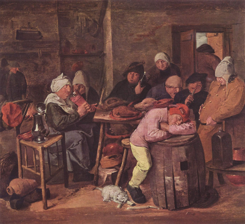 The Schlachtfest by Adriaen Brouwer — Oil Painting Reproduction