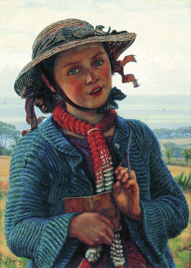 The Schoolgirl's Hymn by William Holman Hunt — Oil Painting Reproduction