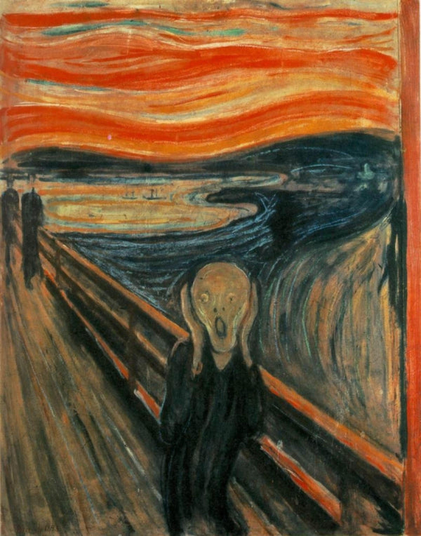 The Scream, by Edvard Munch, 1893, tempera and wax crayon on cardboard.