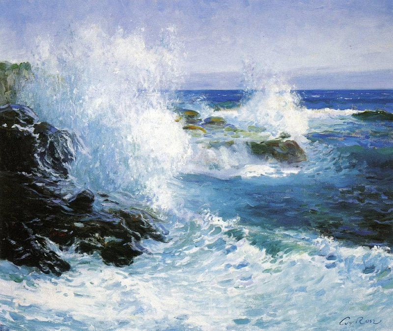 The Sea View of Cliffs by Guy Rose — Oil Painting Reproduction