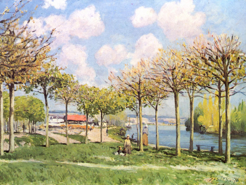 The Seine at Bougival by Alfred Sisley — Oil Painting Reproduction