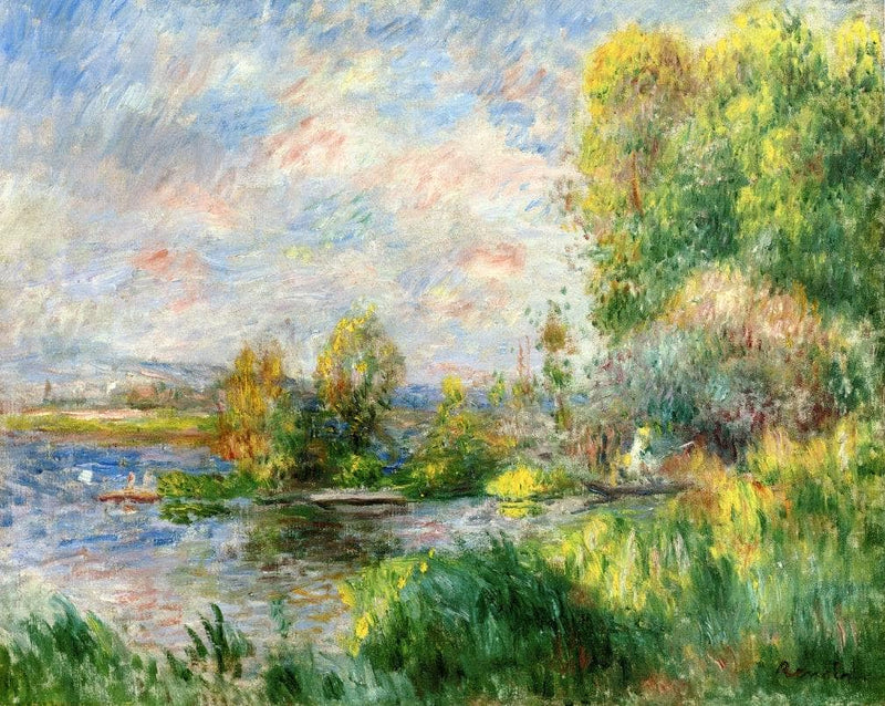 The Seine at Bougival by Pierre-Auguste Renoir — Oil Painting Reproduction