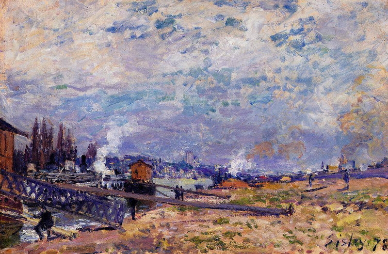 The Seine at Grenelle by Alfred Sisley — Oil Painting Reproduction