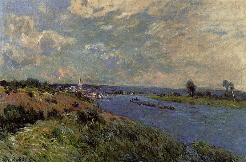 The Seine at Saint Cloud by Alfred Sisley — Oil Painting Reproduction