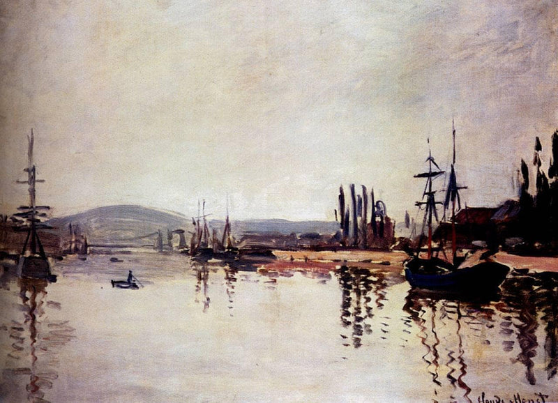 The Seine Below Rouen by Claude Monet — Oil Painting Reproduction