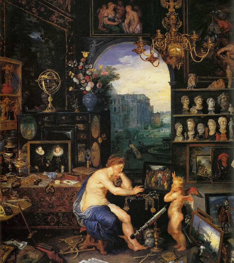 The Sense of Sight (detail) by Jan Brueghel the Elder — Oil Painting Reproduction