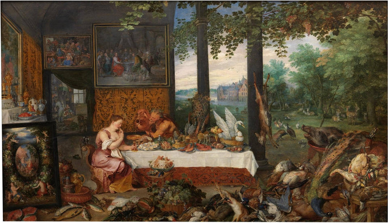 The Sense of Taste by Jan Brueghel the Elder — Oil Painting Reproduction