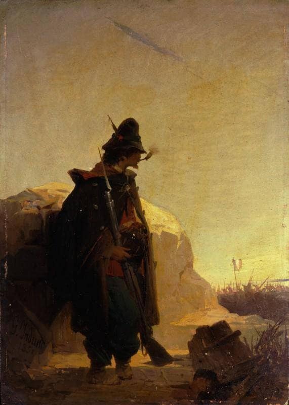 The Sentry by Gerolamo Induno — Oil Painting Reproduction