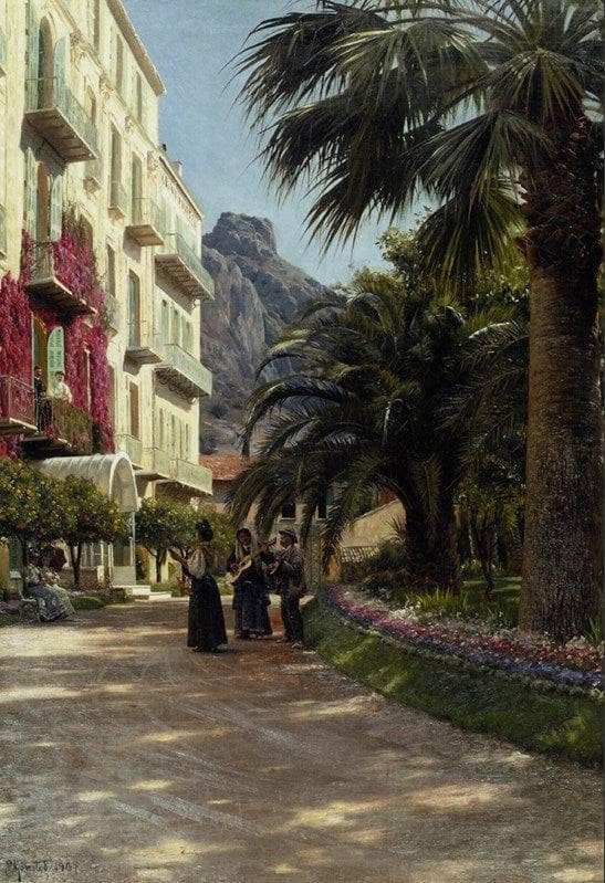The Serenade by Peder Mørk Mønsted — Oil Painting Reproduction