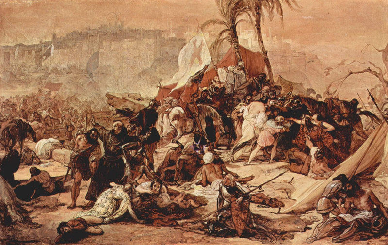 The seventh crusade against Jerusalem by Francesco Hayez — Oil Painting Reproduction
