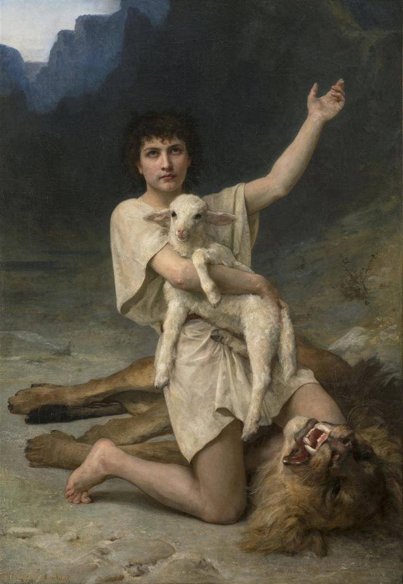 The Shepherd David Triumphant by Elizabeth Jane Gardner — Oil Painting Reproduction