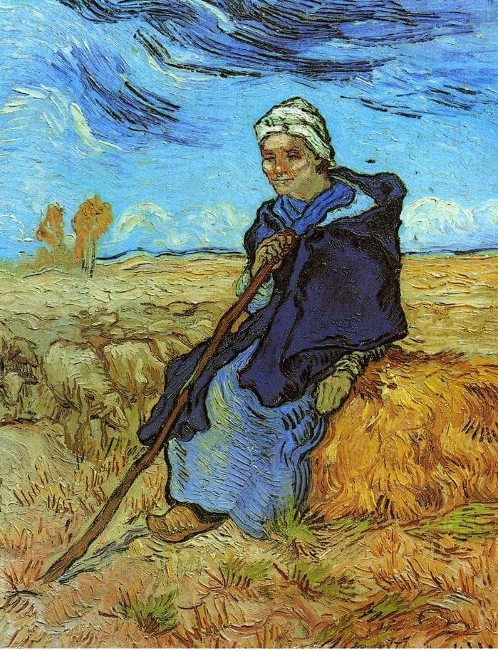 The Shepherdess (after Millet) by Vincent van Gogh — Oil Painting Reproduction
