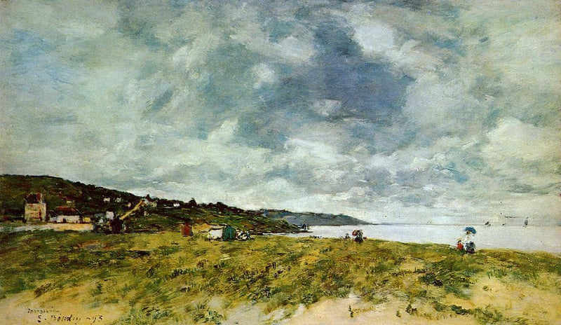 The Shore at Tourgeville by Eugene Boudin — Oil Painting Reproduction