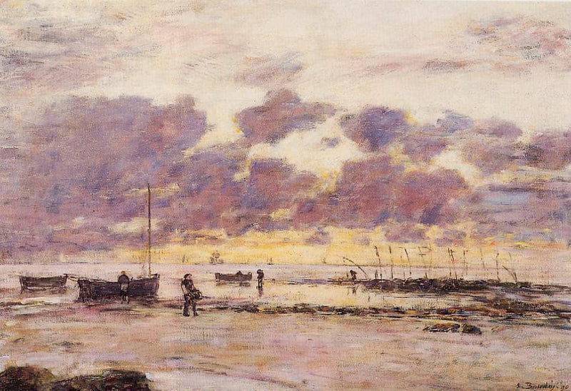 The Shores of Sainte Adresse at Twilight by Eugene Boudin — Oil Painting Reproduction