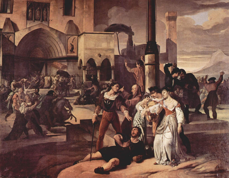 The Sicilian Vespers (Version I) by Francesco Hayez — Oil Painting Reproduction