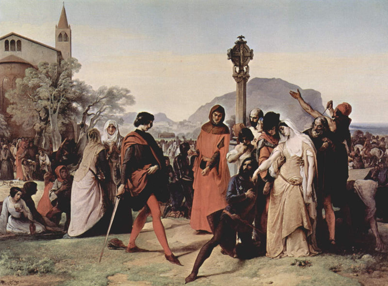 The Sicilian Vespers (Version III) by Francesco Hayez — Oil Painting Reproduction
