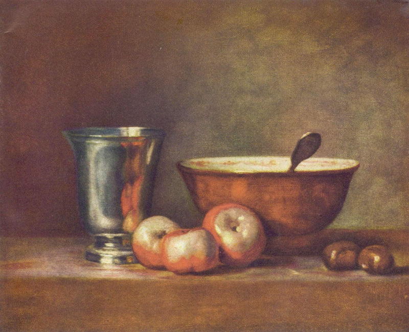 The Silver Beaker by Jean-Baptiste-Simeon Chardin — Oil Painting Reproduction