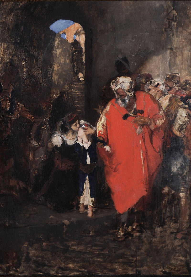 The slave market by Nikolaos Gyzis — Oil Painting Reproduction